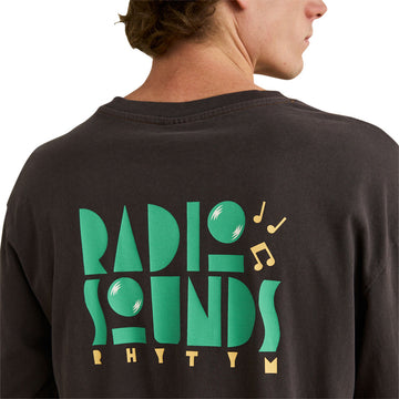 Rhythm Radio Sounds Vintage Long Sleeve T-Shirt - Vintage Black