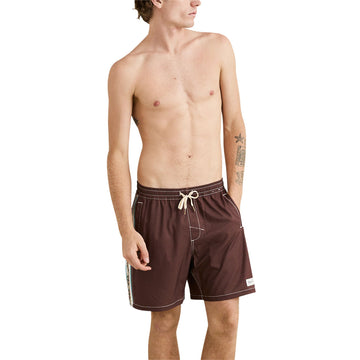 Rhythm Panel Stripe Boardshorts - Chestnut