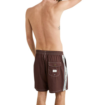 Rhythm Panel Stripe Boardshorts - Chestnut