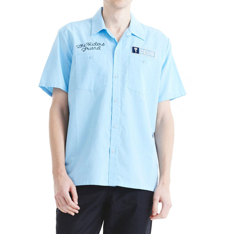 Deus Ex Machina Forecourt Shirt - Sky Blue
