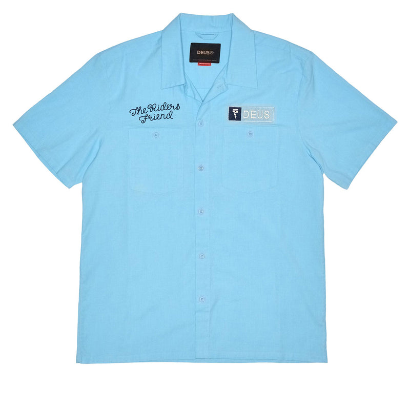 Deus Ex Machina Forecourt Shirt - Sky Blue