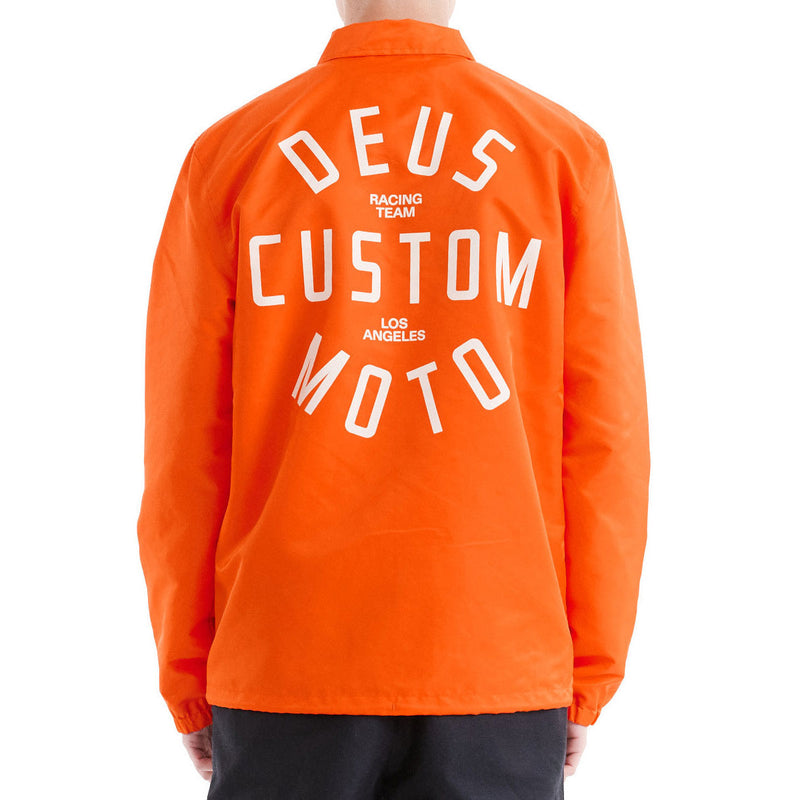 Deus Ex Machina Engineer Nylon Coach Jacket - Tangerine Tango
