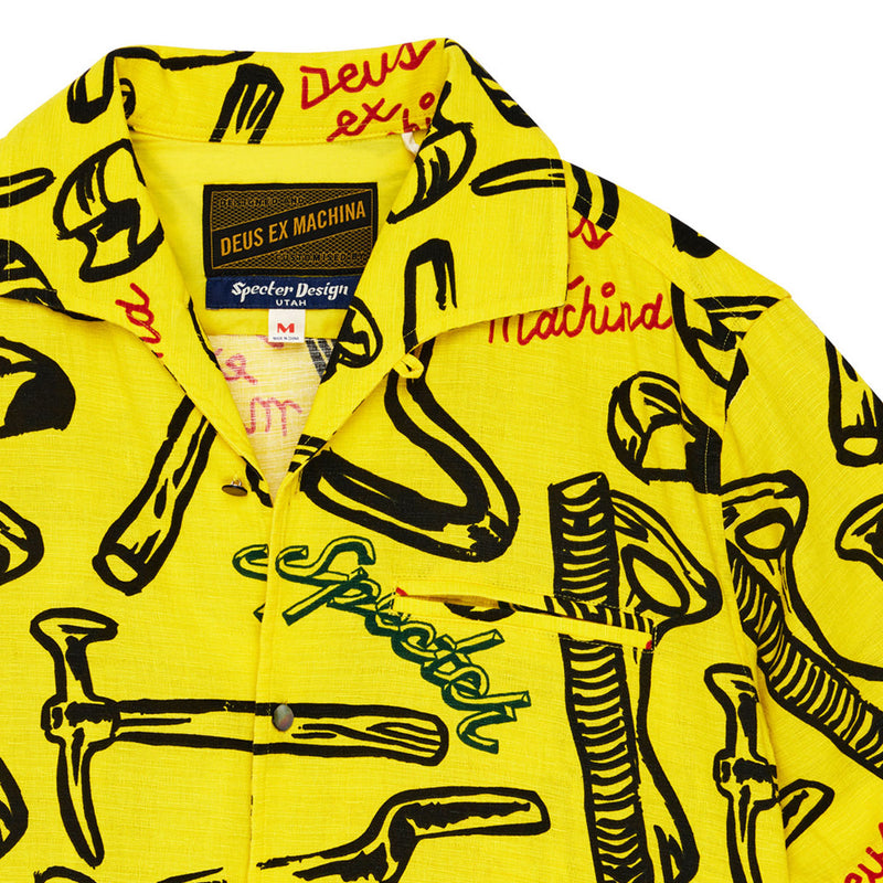 Deus Ex Machina Specter Tool Shirt - Canary Yellow
