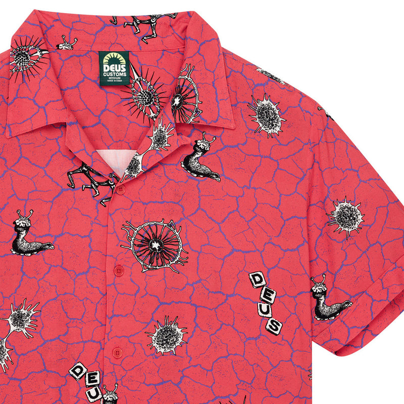 Deus Ex Machina Vibrant Virus Shirt - Strawberry