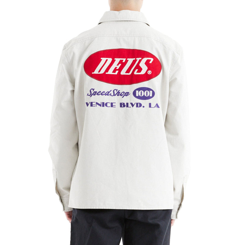 Deus Ex Machina Tin Lizzie Long Sleeve Shirt - Dirty White
