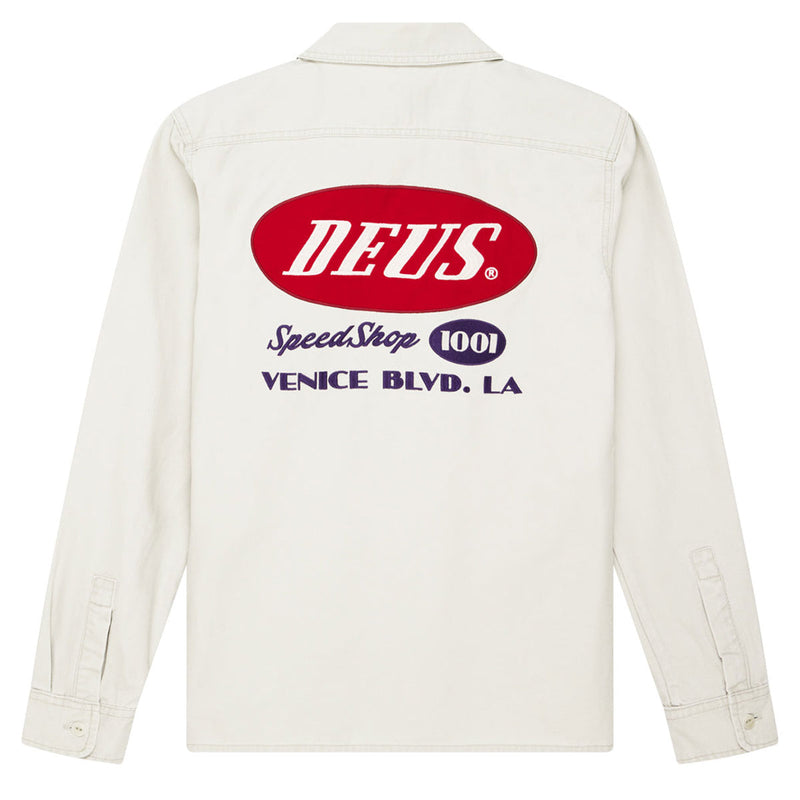 Deus Ex Machina Tin Lizzie Long Sleeve Shirt - Dirty White
