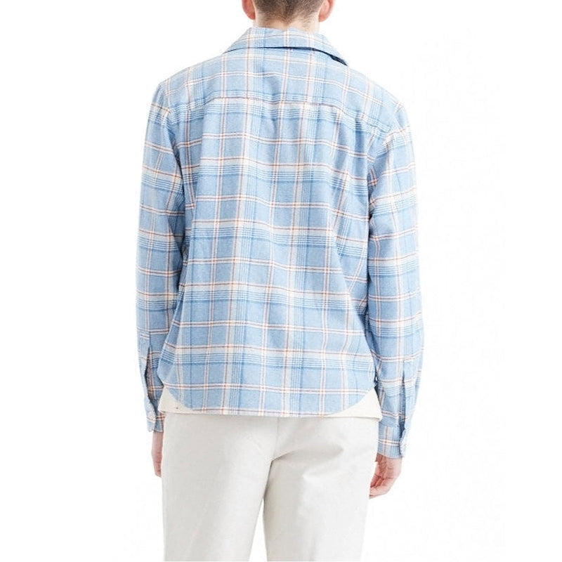 Deus Ex Machina Vacay Check Long Sleeve Shirt - Sky Blue