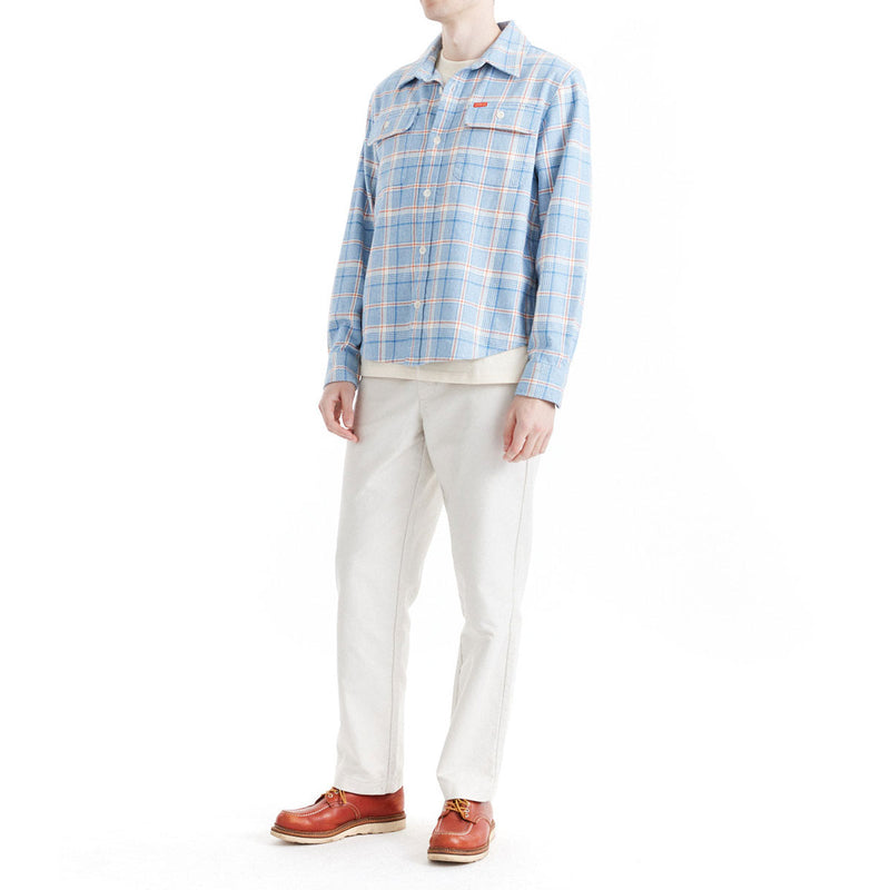 Deus Ex Machina Vacay Check Long Sleeve Shirt - Sky Blue