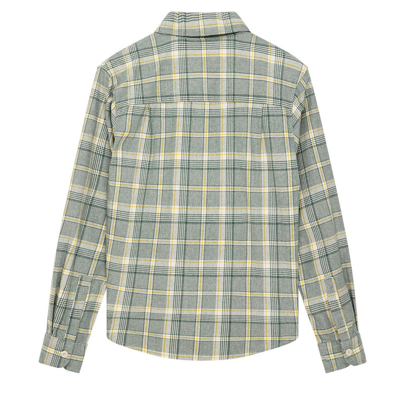 Deus Ex Machina Vacay Check Long Sleeve Shirt - Tendril Green