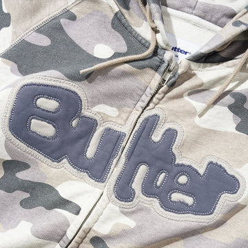 Butter Goods Stretch Zip-Thru Hoodie - Snow Camo
