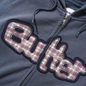 Butter Goods Stretch Zip-Thru Hoodie - Washed Navy