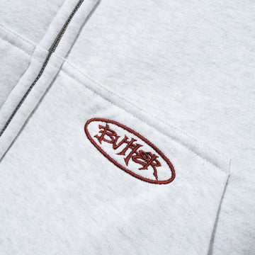 Butter Goods Plaid Lined Zip-Thru Hoodie - Ash