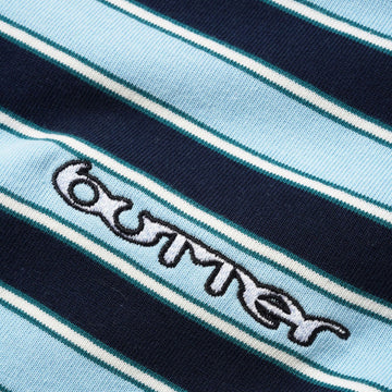 Butter Goods Witness Stripe Polo Shirt - Navy/Blue