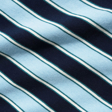 Butter Goods Witness Stripe Polo Shirt - Navy/Blue