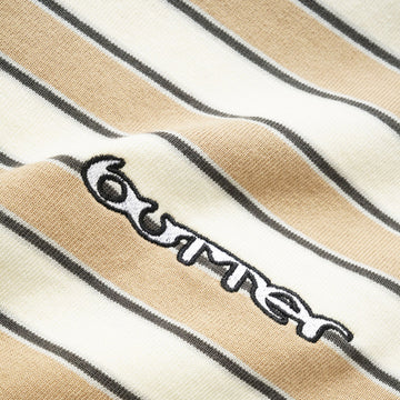 Butter Goods Witness Stripe Polo Shirt - Tan/Ivory