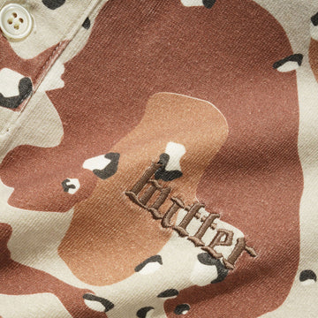 Butter Goods Camo Polo Shirt - Desert