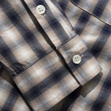 Butter Goods Shadowplaid Long Sleeve Shirt - Tan