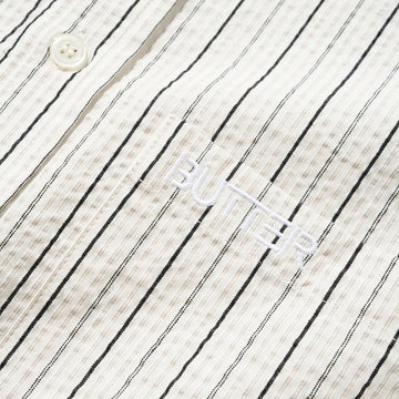 Butter Goods Seersucker Long Sleeve Shirt - White