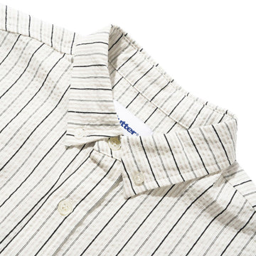 Butter Goods Seersucker Long Sleeve Shirt - White