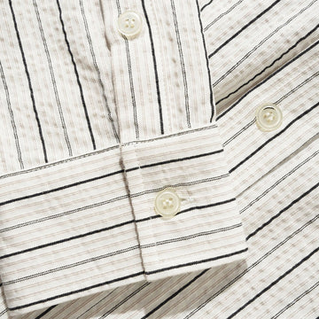 Butter Goods Seersucker Long Sleeve Shirt - White