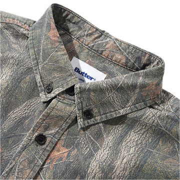 Butter Goods Yard Long Sleeve Shirt - Forest Camo