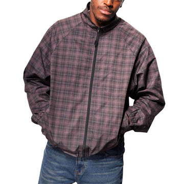 Butter Goods Plaid Nylon Jacket - Burgundy