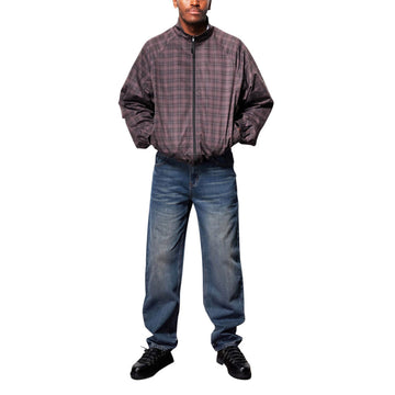 Butter Goods Plaid Nylon Jacket - Burgundy