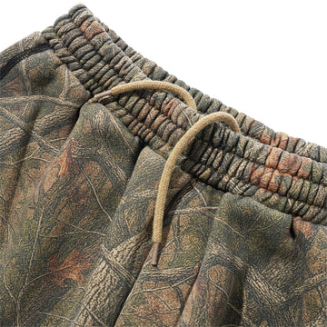 Butter Goods Overlock Stitch Fleece Shorts - Forest Camo