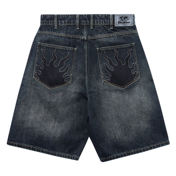 Butter Goods Solar Fade Denim Shorts - Blue Tint Ripple