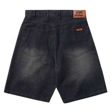 Butter Goods Baggy Denim Shorts - Slub Black