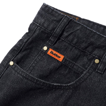 Butter Goods Baggy Denim Shorts - Slub Black