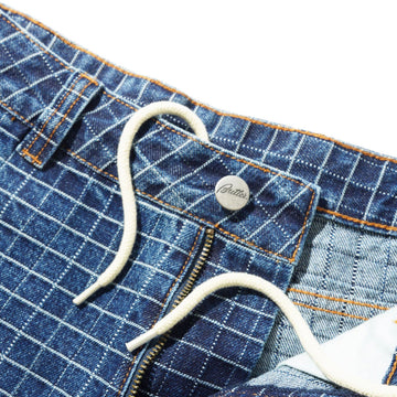 Butter Goods Big Grid Denim Shorts - Indigo