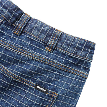 Butter Goods Big Grid Denim Shorts - Indigo