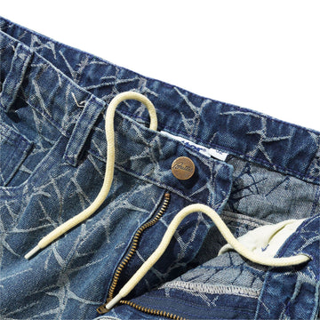 Butter Goods Thorn Camo Wide Cut Denim Jeans - Washed Indigo