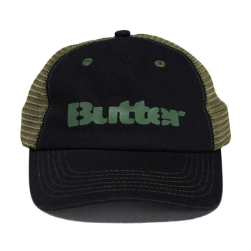 Butter Goods Stencil Trucker Hat - Black