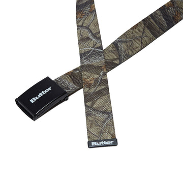 Butter Goods Logo Woven Belt - Forest Camo