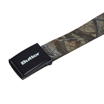 Butter Goods Logo Woven Belt - Forest Camo