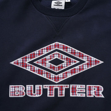 Butter Goods x Umbro Diamond Applique Crewneck Sweatshirt - Navy