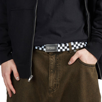 CCS Silver 96 Logo Web Belt - Checkerboard