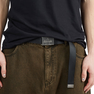 CCS Silver 97 Star Web Belt - Black