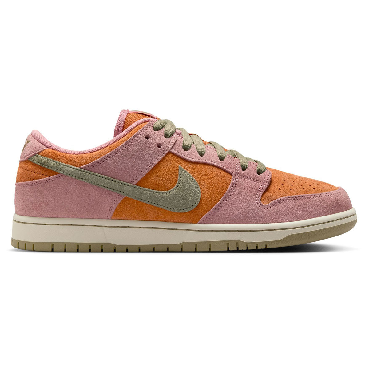 Nike SB Dunk Low Pro Shoes - Red Stardust/Neutral Olive/Monarch