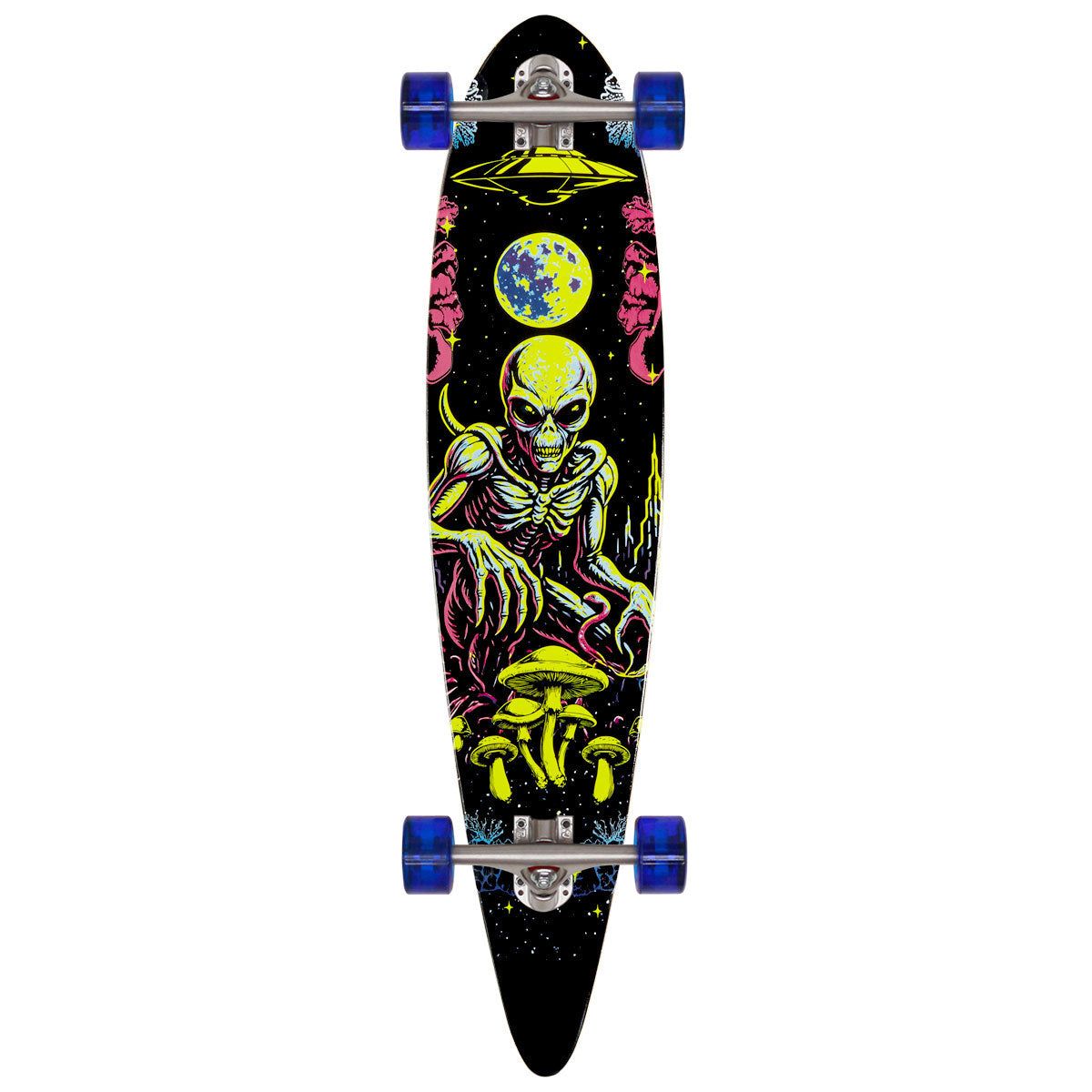 Daddies Mall Poster Pintail Longboard Complete - Black/Glow image 1