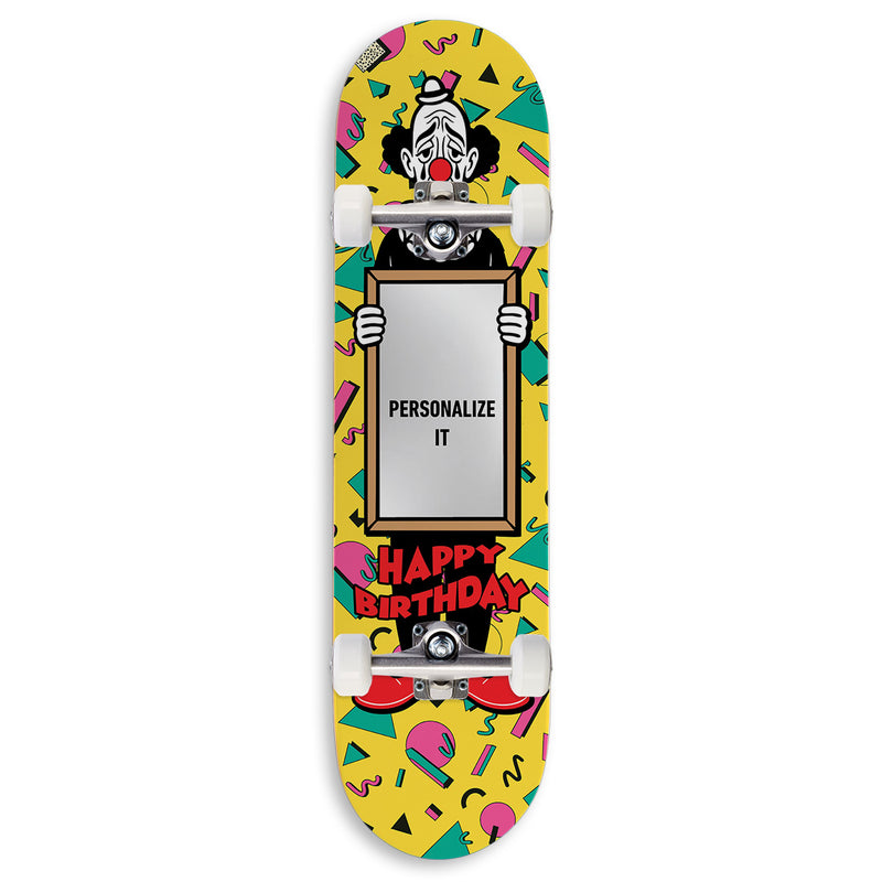 CCS Customs Birthday Skateboard Complete - Sad Clown 2 - 8.125