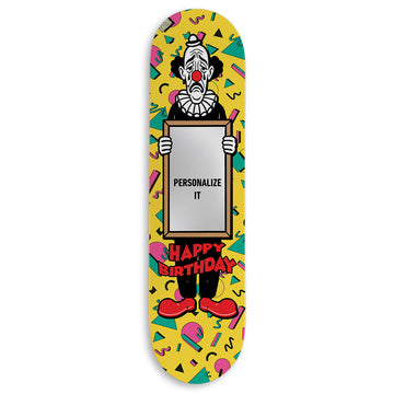 CCS Customs Birthday Skateboard Deck - Sad Clown 2 - 8.375