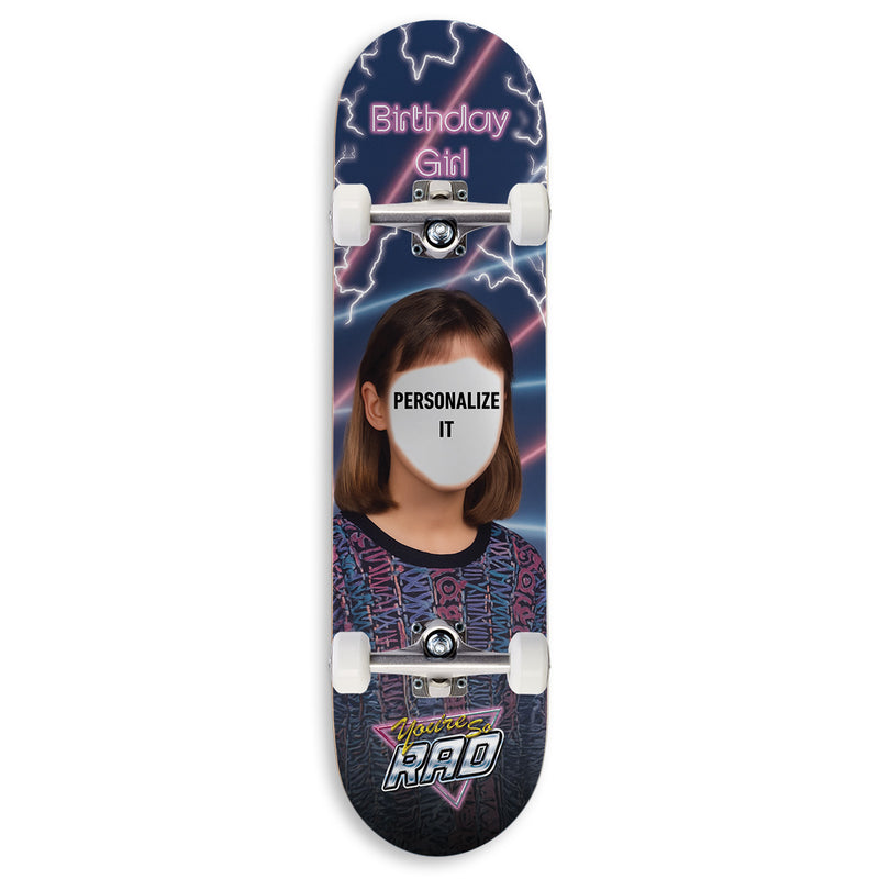 CCS Customs Birthday Skateboard Complete - School Photo Girl - 8.25
