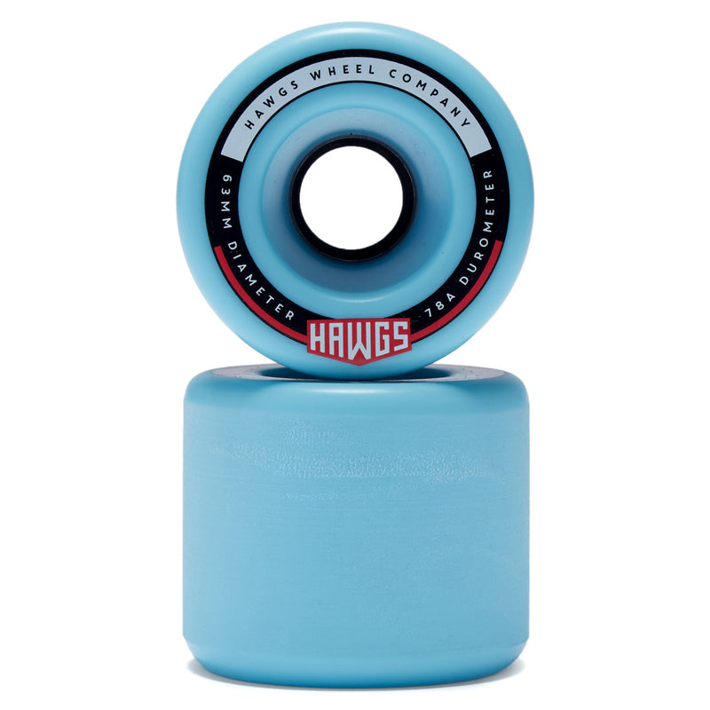 Hawgs Fatty 78a Stone Ground Longboard Wheels - Blue - 63mm