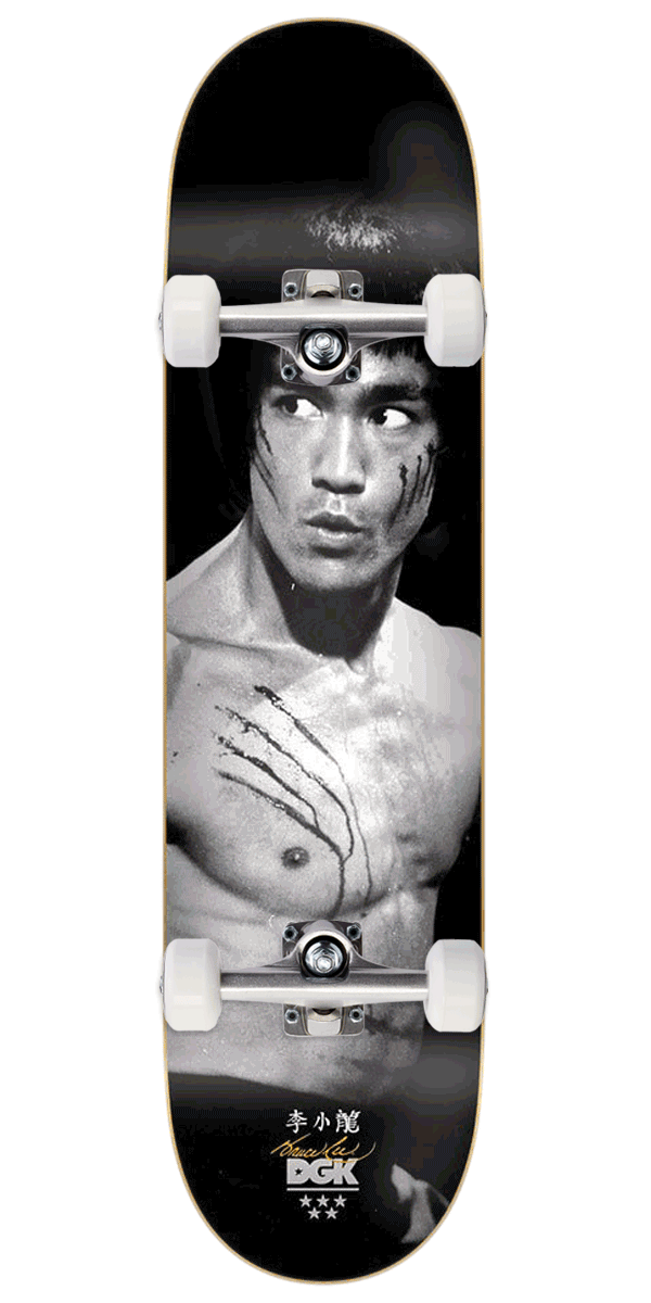 DGK x Bruce Lee Golden Dragon Lenticular Skateboard Complete - 8.25