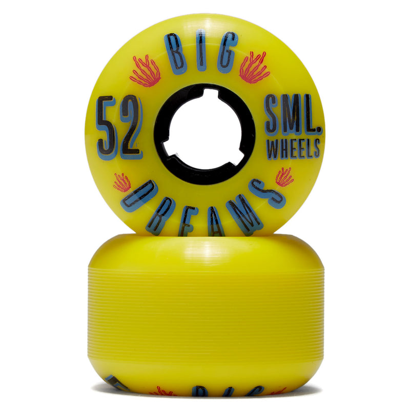 SML Succulent Cruisers 92a Skateboard Wheels - Mellow Yellow - 52mm