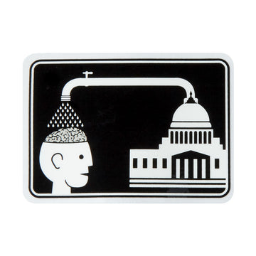 Alien Workshop Brainwash Sticker - Black/White