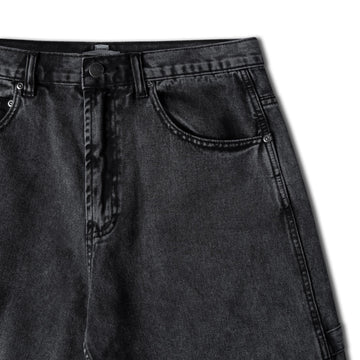 CCS Hammer Loop Jean Shorts - Acid Wash Black